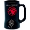 Chope à Bière - Game Of Thrones - "Famille Targaryen" - Black - Symbole tournant.