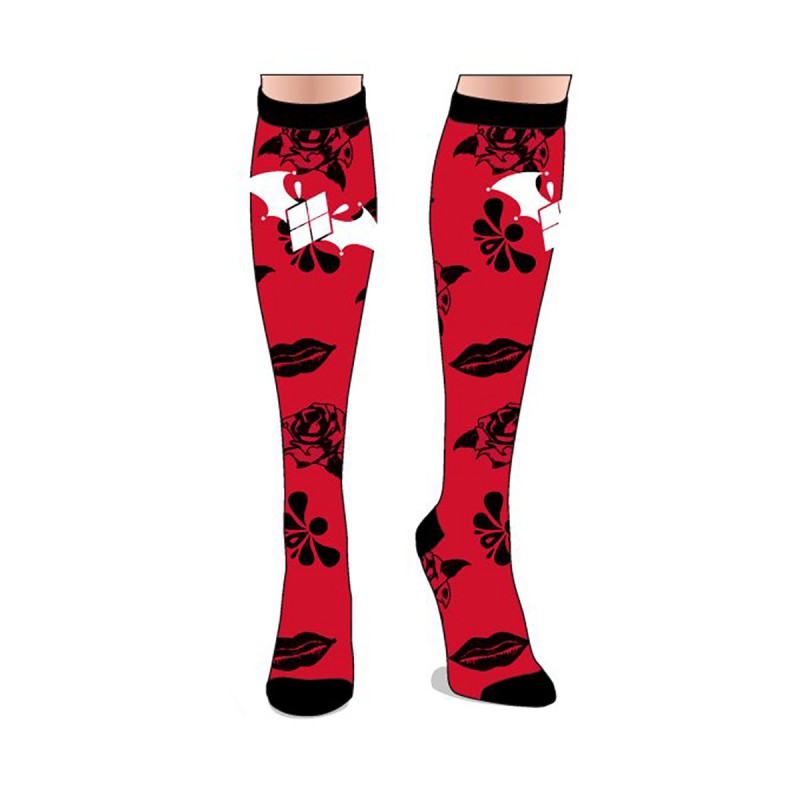 Chaussettes - Batman - Logo - Fond rouge - Taille unique - Unisexe 