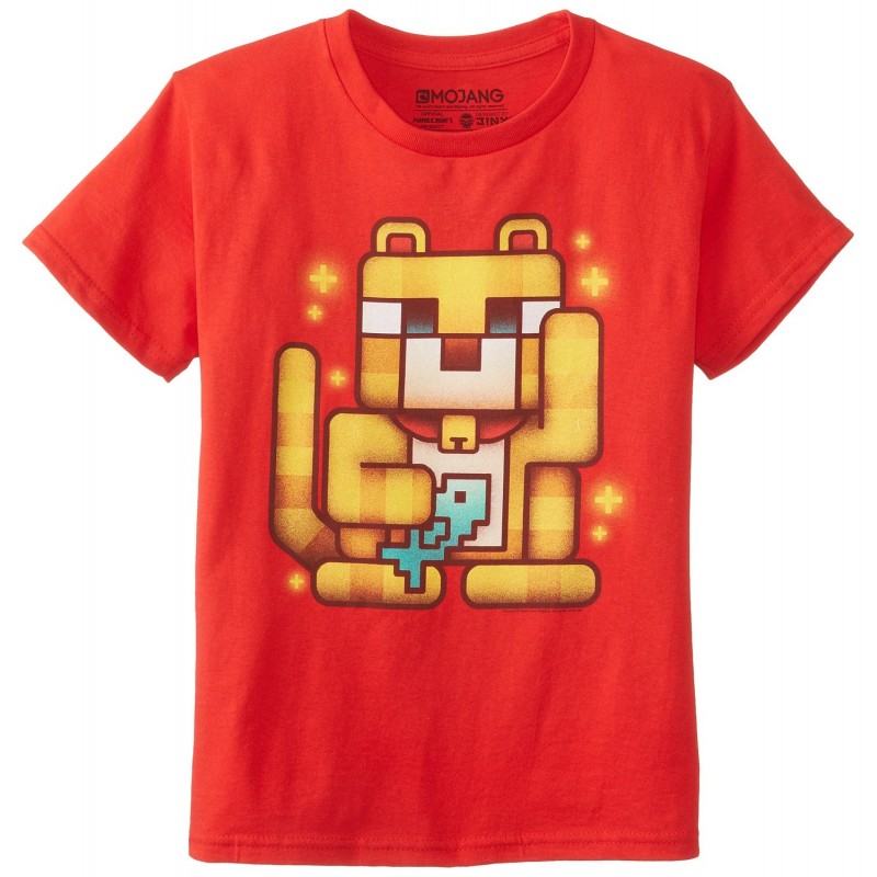 T-Shirt Blizzard - Lucky Ocelot - Minecraft - M Homme 