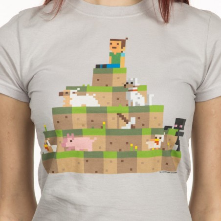 T-Shirt Blizzard - Capybara Hilltop - Minecraft - L Femme 