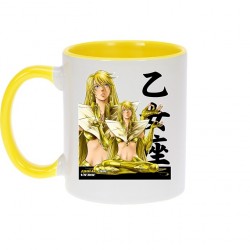 Mug - okiWoki - La sublime Alyzée née sous le signe de la Vierge ! - Saint Seiya - Fond Jaune