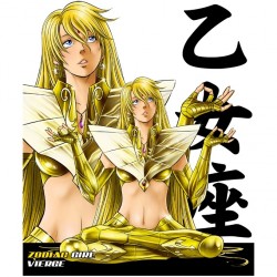 Mug - okiWoki - La sublime Alyzée née sous le signe de la Vierge ! - Saint Seiya - Fond Jaune