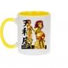 Mug - okiWoki - La Sublime Eva née sous le Signe de la Balance ! - Saint Seiya - Fond Jaune