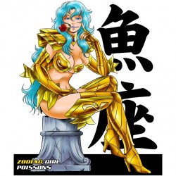 Mug - okiWoki - La sublime Olympe née sous le signe du Poisson ! - Saint Seiya - Fond Jaune