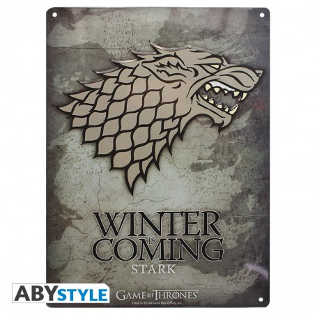 Plaque Métallique - Game of Thrones - Stark (28x38)