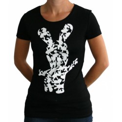 T-shirt Lapins Crétins - Silhouette - S Femme 