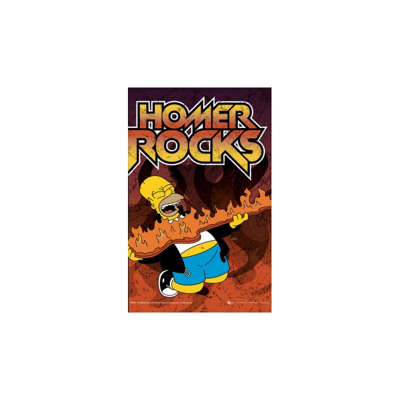 Simpsons T-Shirt - Homer Rocks - M Homme 