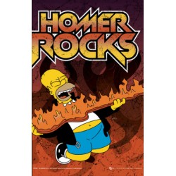 Simpsons T-Shirt - Homer Rocks - M Homme 