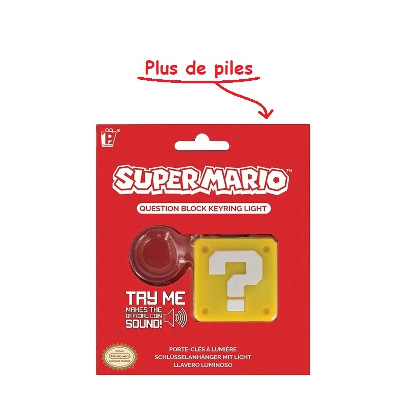 Produit abîmé - Porte-clefs lumineux - Nintendo - Question Block