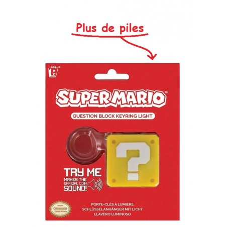 Produit abîmé - Porte-clefs lumineux - Nintendo - Question Block