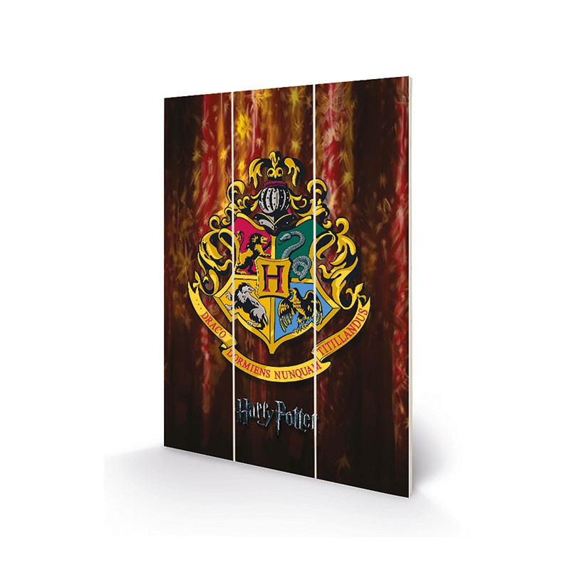 Cadre en bois - Harry Potter - Blason Poudlard