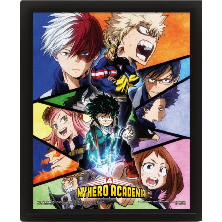 Cadre 3D - Characters Mosaic - My Hero Academia