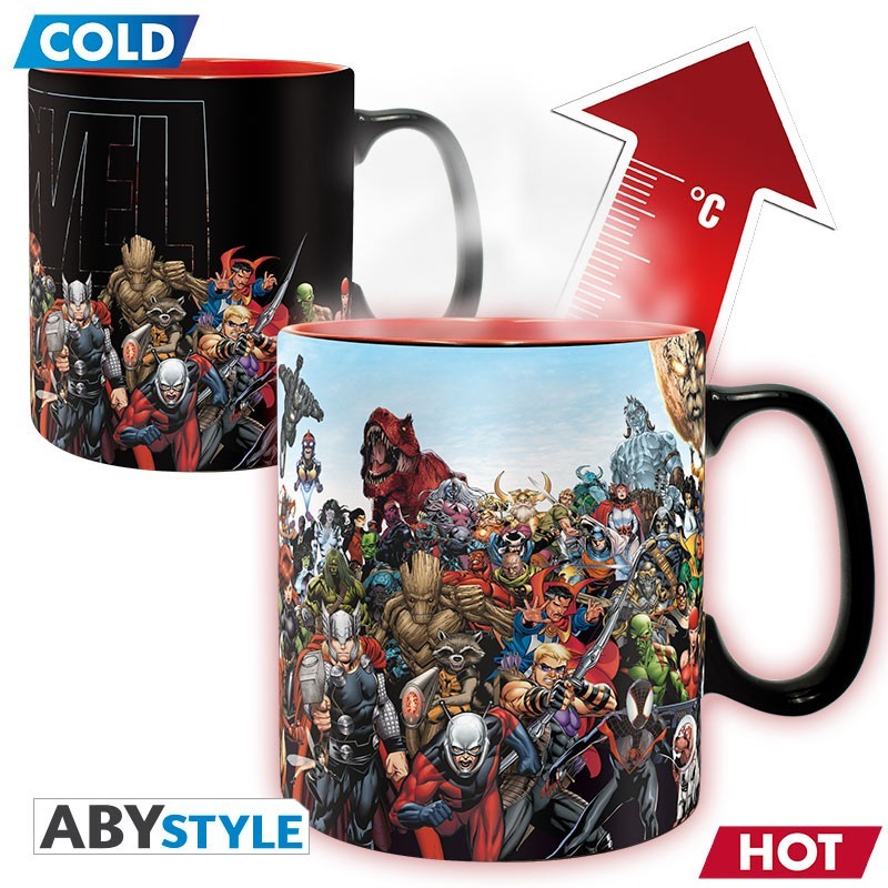 Mug - Thermo Réactif - Marvel - Heros