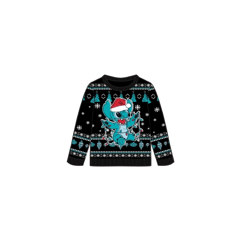 Pull de Noël - Enfant - Lilo et Stitch - Stitch Noël - Unisexe 9 - 11 