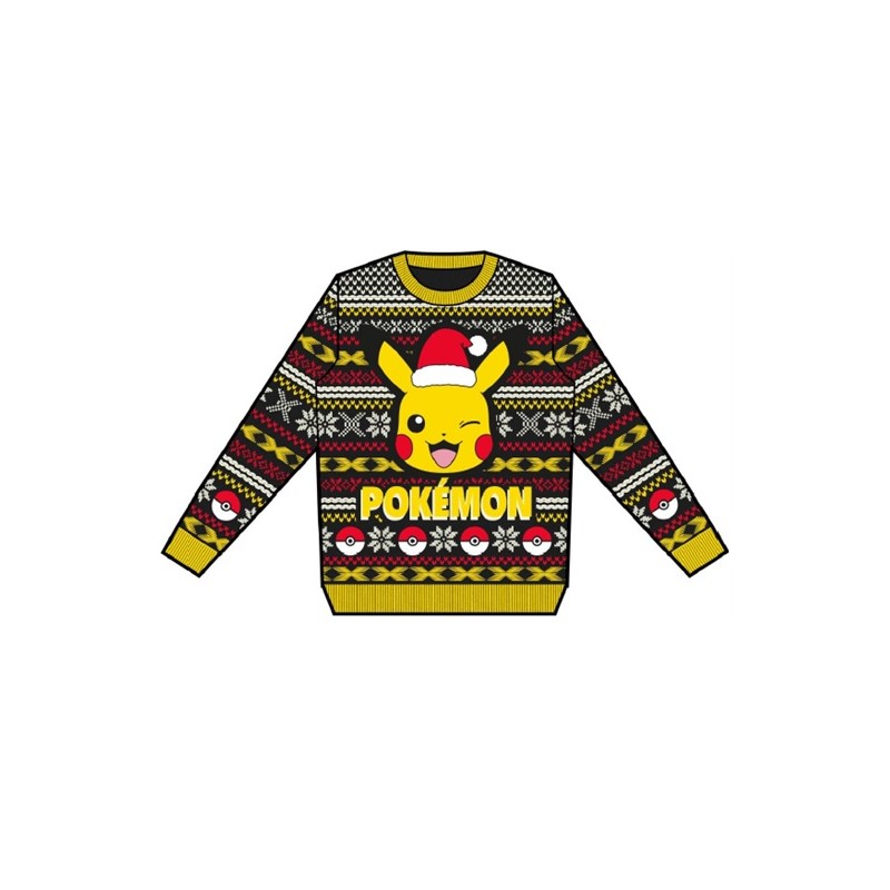 Pull de Noël - Enfant - Pokemon - Pikachu Noël - Unisexe 14 - 15 