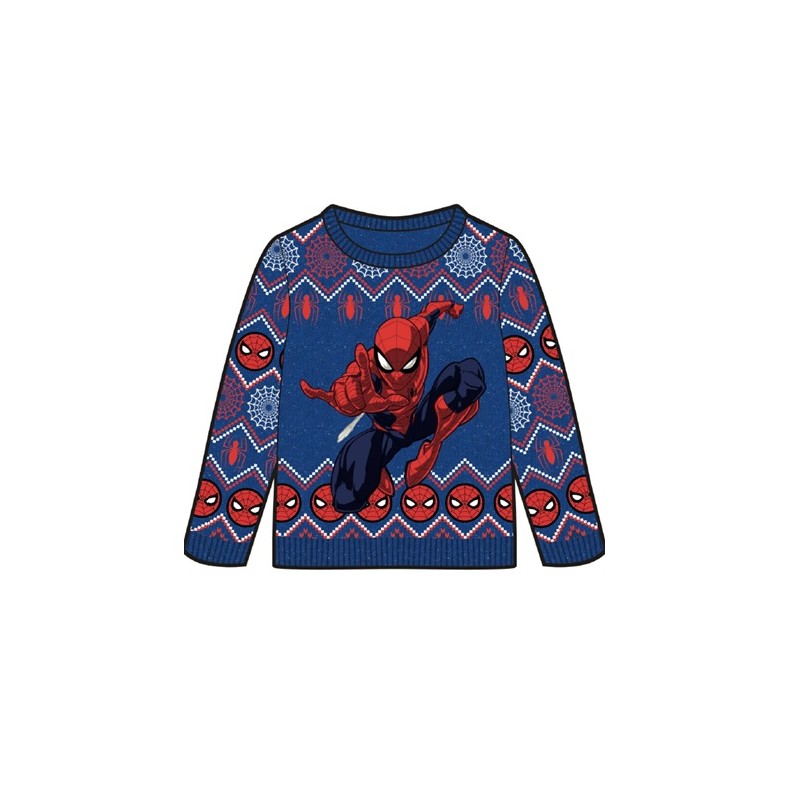 Pull de Noël - Enfant - Spiderman - Spiderman et toiles - Unisexe 14 - 15 