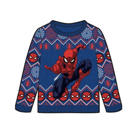 Pull de Noël - Enfant - Spiderman - Spiderman et toiles - Unisexe 14 - 15 