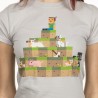 T-Shirt Blizzard - Capybara Hilltop - Minecraft - M Femme 