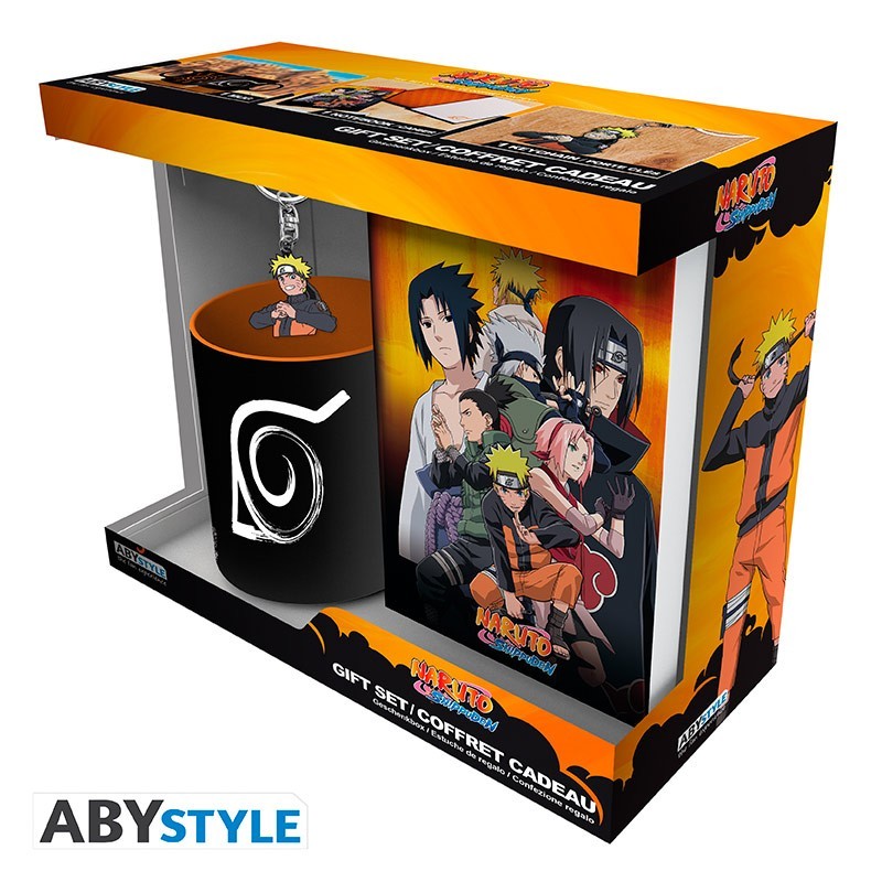 Gift Pack - Naruto Shippuden - Mug 320ml + Keyring PVC + Cahier "Naruto