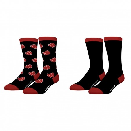 Pack de 2 - Chaussettes - Akatsuki - Naruto - 43/46 Unisexe 