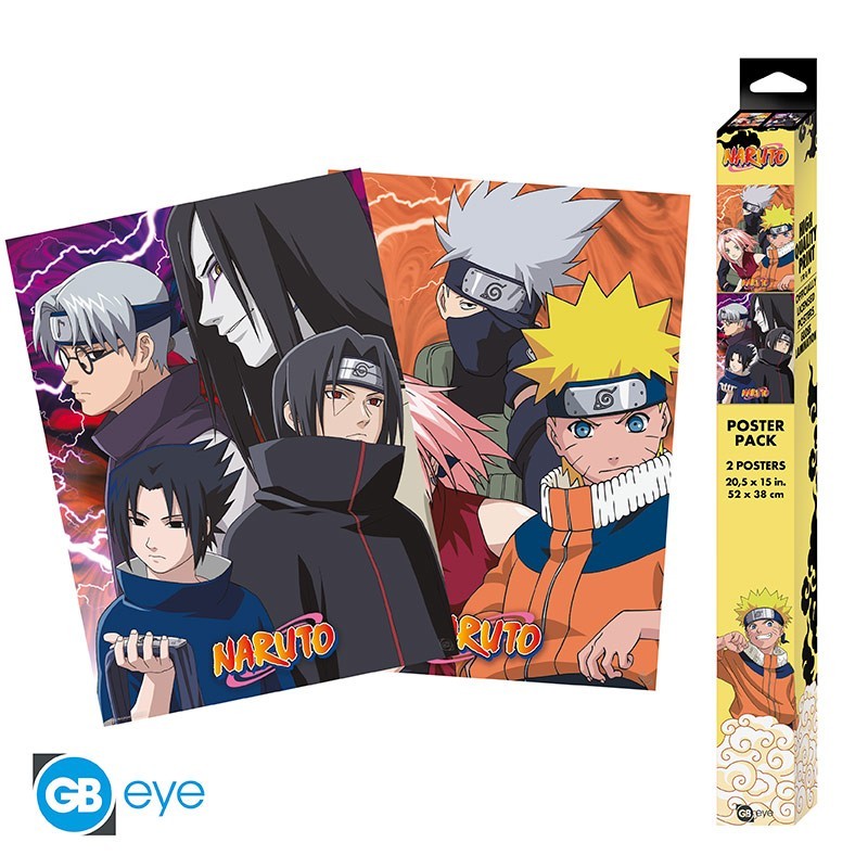 Set 2 Chibi Poster - Ninjas Konoha et Déserteurs - Naruto Shippuden