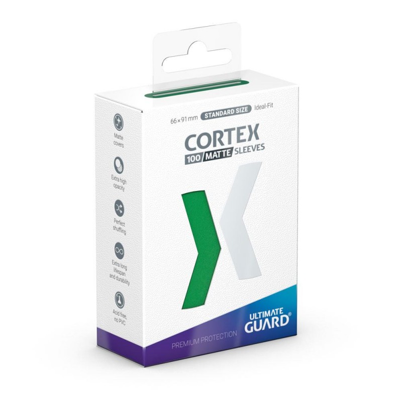 Protèges Cartes 100 pièces - Cortex - Standard - Vert Matte