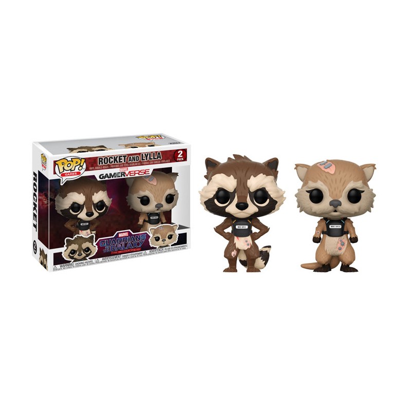 Pack de 2 - Rocket et Lylla - Gardiens de la Galaxie - POP Marvel