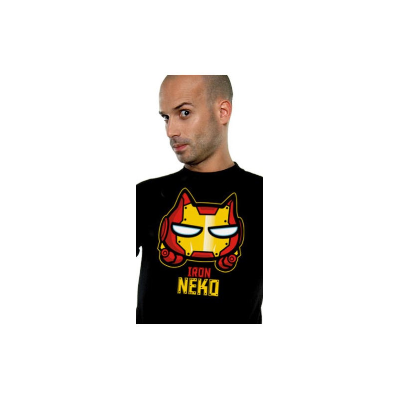 T-shirt Neko - Iron Neko - Iron Man - M Homme 