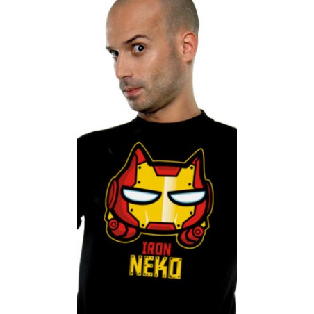 T-shirt Neko - Iron Neko - Iron Man - M Homme 