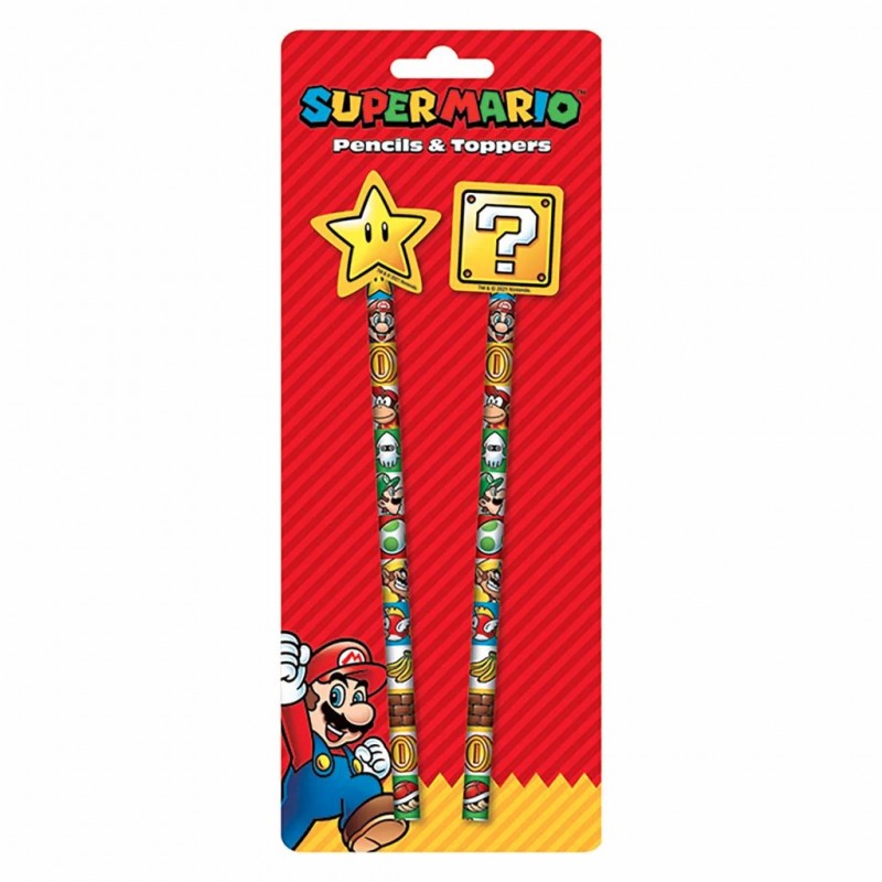 Crayons gris - Étoile et Bloc - Super Mario