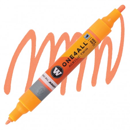 Marqueur pour Maquettes - One4All Twin - Acrylique Orange Fluo Phospho. - 1,5/4mm - 218