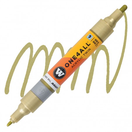 Marqueur pour Maquettes - One4All Twin - Acrylique Or - 1,5/4mm - 228