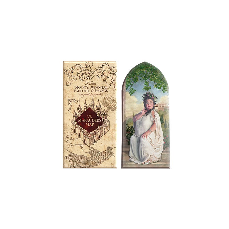 Pack de 2 aimants - Carte du maraudeur et Grosse Dame - Harry Potter