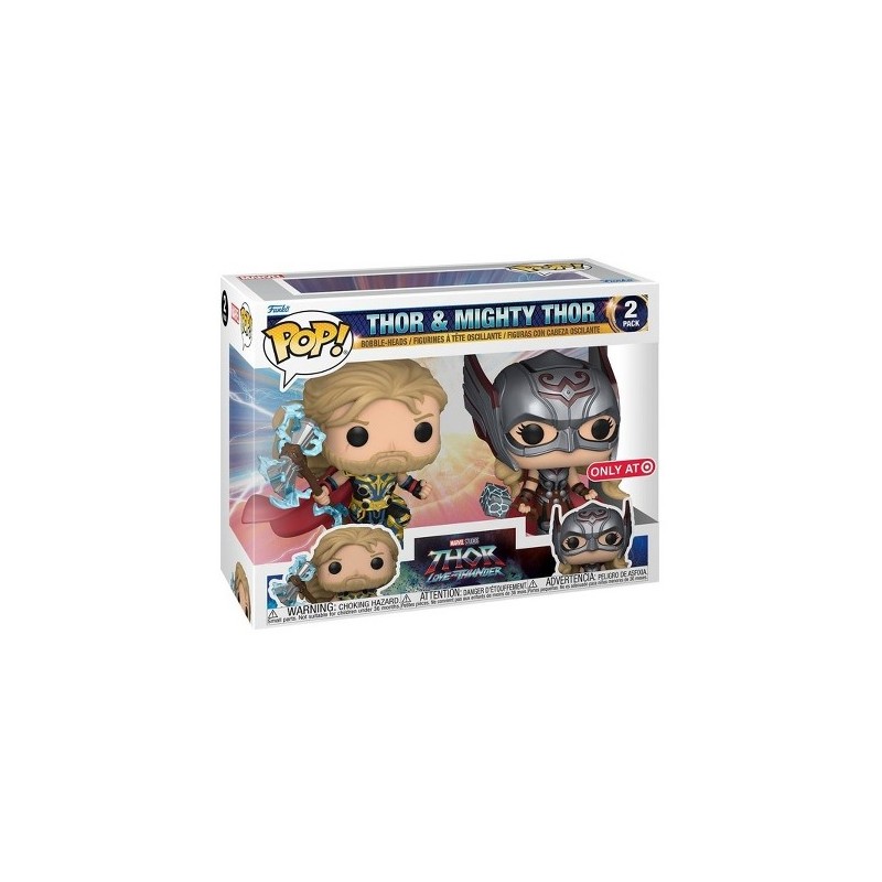 Boîte Abîmée - Pack de 2 - Thor & Mighty Thor - Thor Love & Thunder - POP Marvel - Exclusive