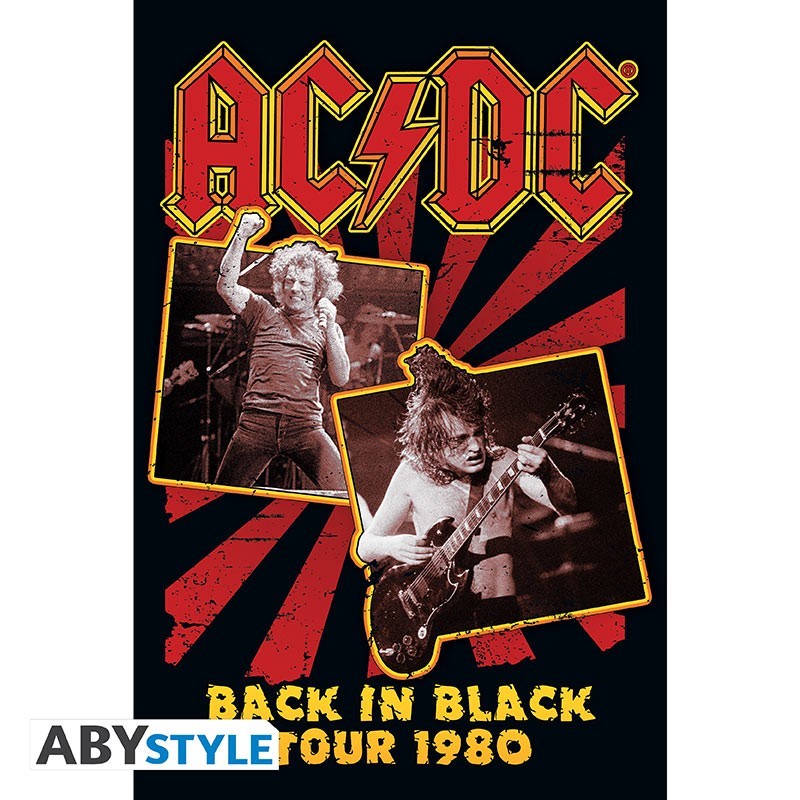 Poster - Back in Black 80 - AC/DC - Roulé et filmé