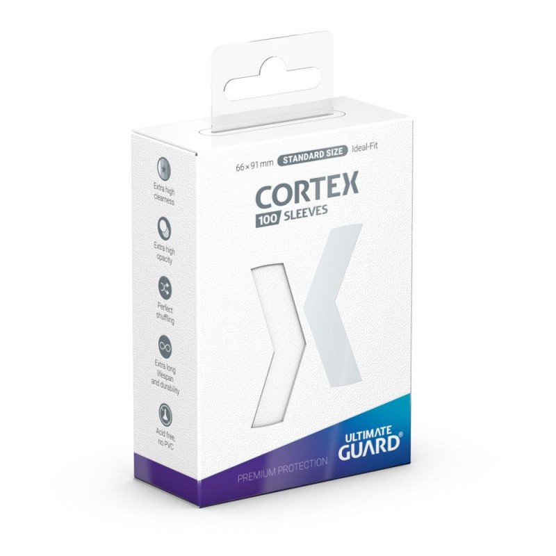 Protèges Cartes 100 pièces - Cortex - Standard - Blanc