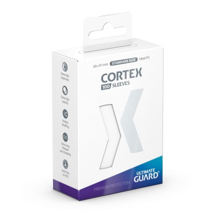 Protèges Cartes 100 pièces - Cortex - Standard - Blanc