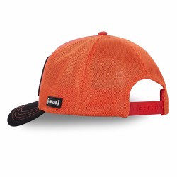 Casquette Trucker Premium - Plaque Konoha (Noir/Orange) - Naruto Shippuden - U Unisexe 