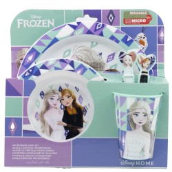 Set de Vaisselle Enfant - Magique - La Reine de Neige 2 - Assiettes, Couverts et Verre