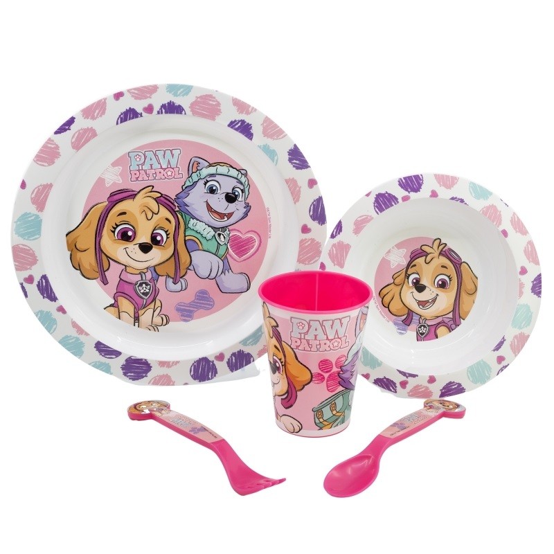 Set de Vaisselle Enfant - Stella & Everest - La Pat' Patrouille - Assiettes, Couverts et Verre