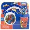 Set de Vaisselle Enfant - Spiderman - Marvel - Assiettes, Couverts et Verre