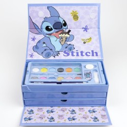 Set de Papeterie - Coffret à Tirroirs Stitch et Angel - Lilo et Stitch