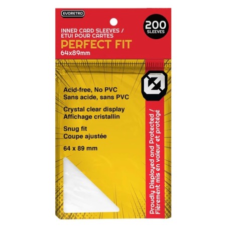 Protèges Cartes 200 pièces - Precise-Fit - Standard - Transparent