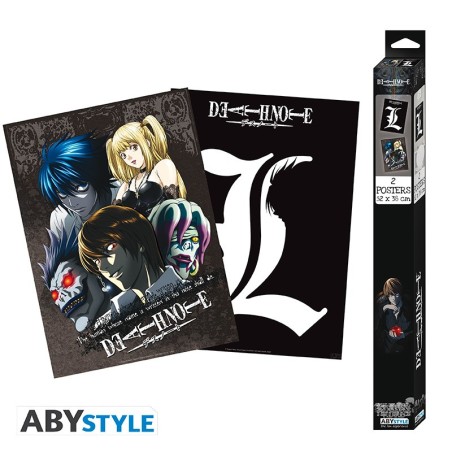 Set 2 Chibi Poster - L & Groupe - Death Note