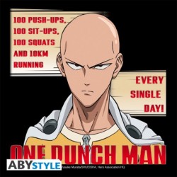 Sac de sport - "Entrainement" - One Punch Man - Gris/Noir - 50x25x25cm