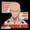 Sac de sport - "Entrainement" - One Punch Man - Gris/Noir - 50x25x25cm